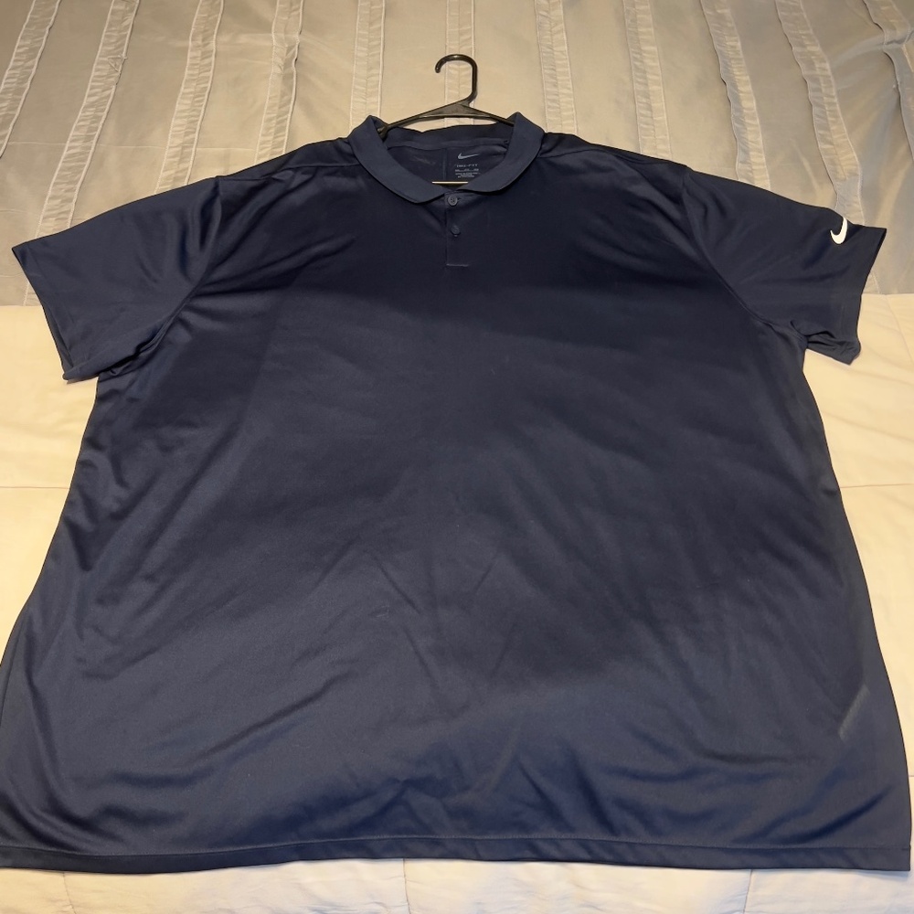 Golf Shirt / 3XL / NIKE / Navy Blue / Short Sleeve / Moisture Wicking
